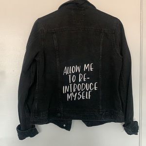 Black denim jacket